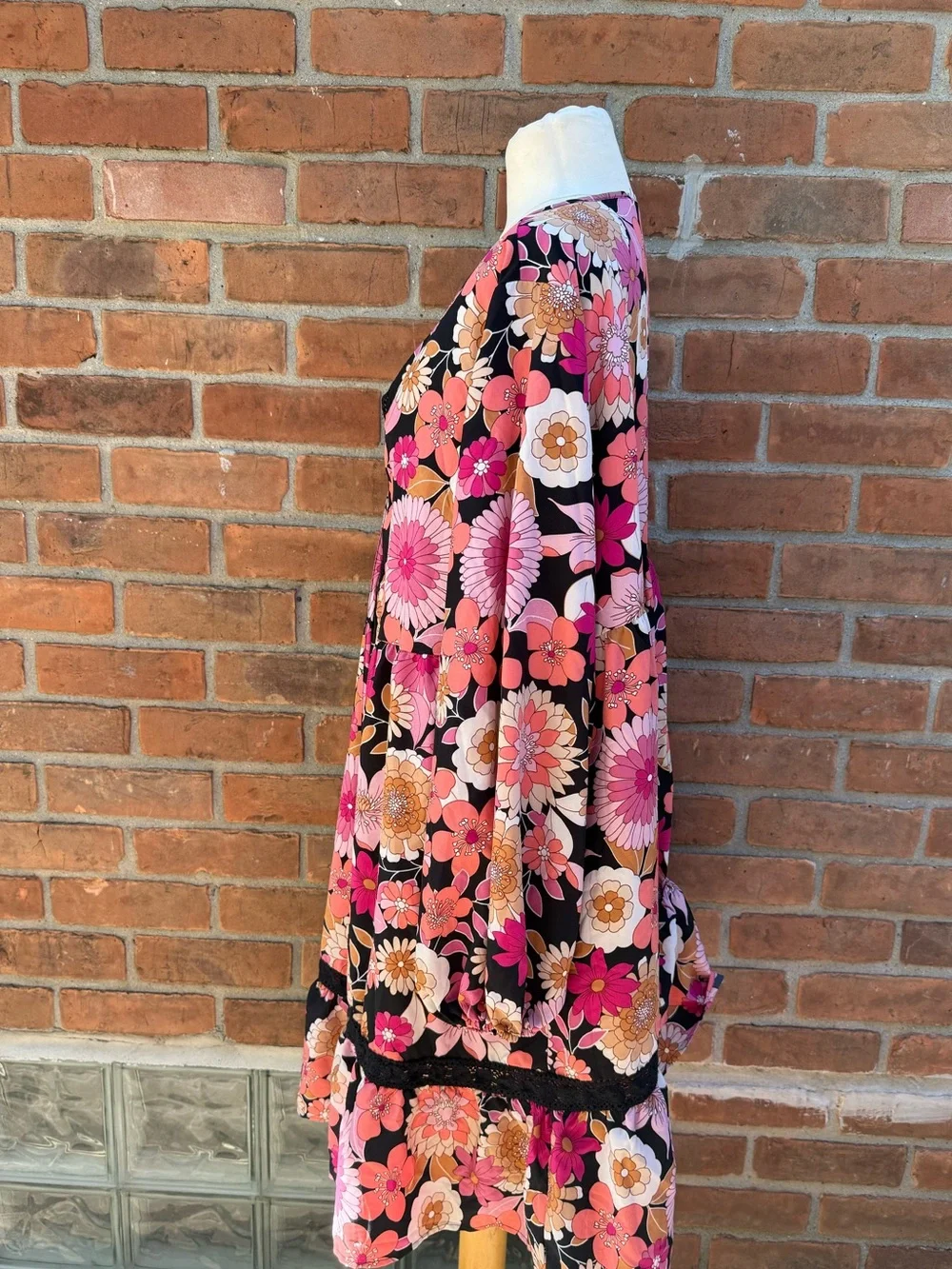 Rustty Dustty floral Boho Tunic Dress with long sleeves. - Picture 6 of 6